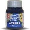 Tinta para tecido fosca 37ml azul marinho Acrilex unidade (Cód:041506) - Image 2